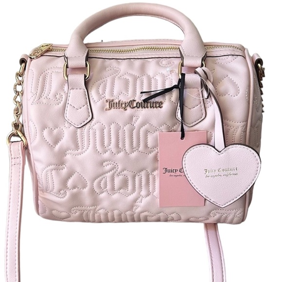 JUICY COUTURE FAME SATCHEL IN PINK NEW WITH TAGS BLUSH QUILTED JUICY - Picture 1 of 7